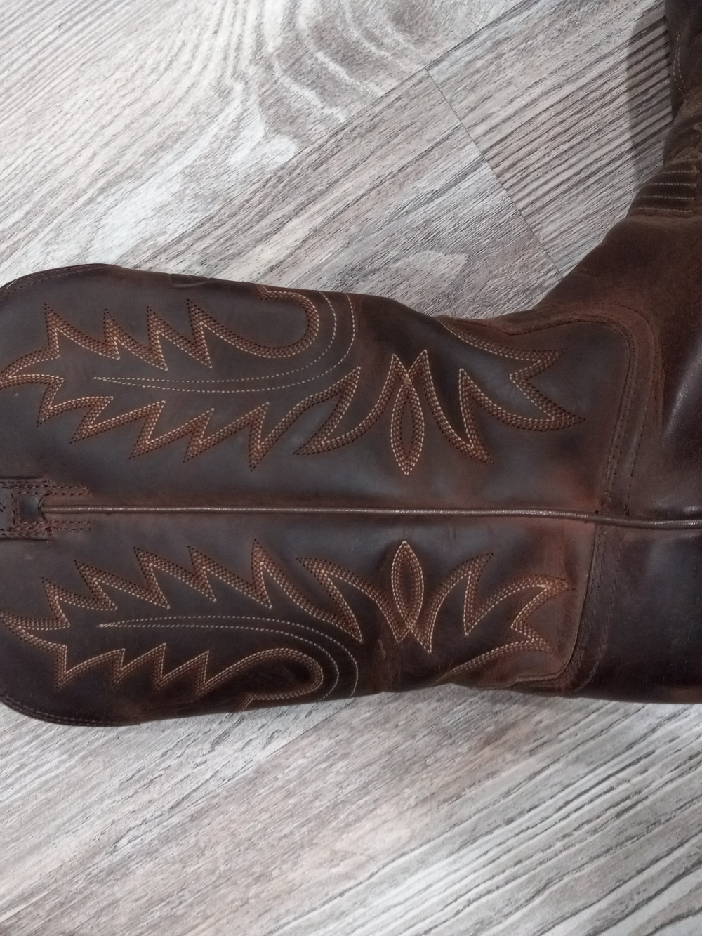 Ariat Western Embroidered Men's Brown Leather Cowboy Bootw Style Size 6.5 - Picture 11 of 16